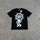 ADWYSD Full Series Sun Scroll Letter Print Casual Loose High Street Couple Short Sleeve T-Shirt for Men and Women, Foreign Trade