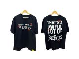 25ss American fashion high street COUGH SYRUP 3D white ink direct print rhinestone high street loose double yarn short sleeve t-shirt for men