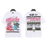 New cross-border HELL trendy high-quality vintage distressed T-shirt, loose fit printed short-sleeve T-shirt, unisex style for couples