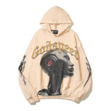 Godspeed Cross-Border 25ss Fall/Winter New Direct Print Washed Vintage Pure Cotton Hip-Hop American Style Hoodie Sweatshirt