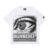 25ss Cross-Border Foreign Trade Hellstar American Trend High Street Retro Print Summer Loose Short-Sleeve T-Shirt Unisex