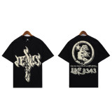 American trendy INS-style Hell Star retro print summer street fashion loose casual shorts and short-sleeve T-shirt for men and women