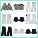 Light luxury style men's long-sleeved pants, casual, fashionable, simple, trendy hoodie, cargo pants, wide-leg men's clothing