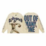 New foreign trade fashion God-speed skull rock band street style pure cotton loose long-sleeve T-shirt unisex