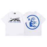 25ss Cross-Border Foreign Trade Hellstar American Trend High Street Retro Print Summer Loose Short-Sleeve T-Shirt Unisex
