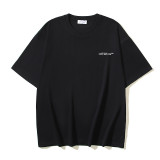 25ss high-quality OFF OW trendy high street arrow print summer short-sleeve casual loose T-shirt for men and women couples