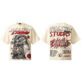 25ss cross-border American streetwear brand HELLSTAR full-print vintage hip-hop loose casual short-sleeve T-shirt for men and women