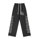 Cross-border MIXED EMOTION American fashion street graffiti print terry hoodie sweatshirt unisex set