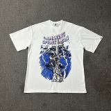 American high street niche fashion brand summer new skull figure basketball print retro loose round neck short sleeve T-shirt