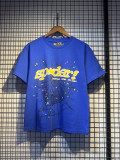 Cross-border trendy brand Sp555der loose hip-hop spider web letter t-shirt, couple's matching classic casual short sleeve