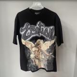 Cross-border foreign trade MIXED EMOTION American fashion brand Angel high street rhinestone bat sleeve loose short-sleeve T-shirt for men