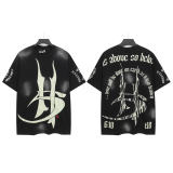 New Hellstar high-quality vintage washed loose-fit short-sleeve T-shirt for men