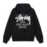 Cross-border trendy brand city exclusive zip-up hooded sweatshirt, autumn and winter loose-fit hoodie for men and women, jacket STU West