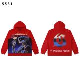 25ss American streetwear brand GOD high street rock band washed vintage streetwear hoodie sweatshirt top for men