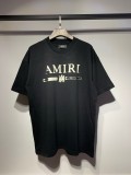 Summer new short-sleeve AM1R1 ICON letter print loose t-shirt, men's trendy casual half-sleeve top, women's