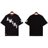 European and American trendy brand AMIRI series tie-dye micro-logo washed retro casual short-sleeve T-shirt, unisex