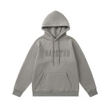 Trapstar's new rainbow gradient letter tiger head embroidery unisex hooded sports sweatshirt and jogger pants set