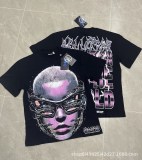 Cross-border American Hell Star niche trendy brand retro print casual loose round-neck short-sleeve T-shirt