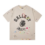 Gallery Dept.American fashion brand high street washed distressed vintage skull loose-fit unisex summer short-sleeve T-shirt