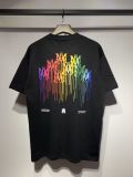 Summer new short-sleeve AM1R1 ICON letter print loose t-shirt, men's trendy casual half-sleeve top, women's