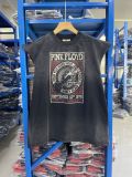 Saint Distressed Smiley Face American High Street Vintage Washed Retro Loose VTG Sleeveless T-Shirt for Men