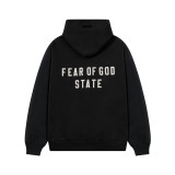 Cross-border autumn and winter new FOG ESSENTIALS letter print men's loose zip-up hooded sweatshirt women's hoodie