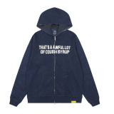 Foreign Trade THAT'S A AWFUL LOT OF COUGH SYRUP Rhinestone-embellished unisex cardigan hoodie