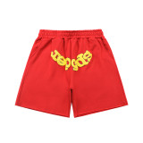 Cross-border hip-hop European and American trendy shorts 555555 spider web letter loose Sp5der shorts for men in stock for summer