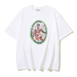 25ss high-quality OFF OW trendy high street arrow print summer short-sleeve casual loose T-shirt for men and women couples
