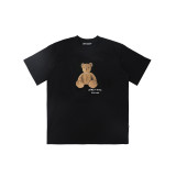 Wholesale cross-border European and American trendy brand Palm Angels decapitated bear print short-sleeve t-shirts for men and women, couples' high street half-sleeve shirts