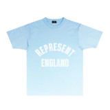 REPRESENT Summer New Vintage Lark Bird Print Loose American Style Trendy Casual Short Sleeve T-Shirt for Men and Women