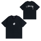 Dropshipping trendy brand short-sleeve T-shirt with dice lettering, basic style, American-style couple's summer outfit