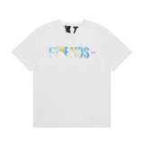 VLONE FOG short-sleeve Grim Reaper limited edition large V high street T-shirt, loose fit, printed, American style, JUICE WRLD collaboration tee