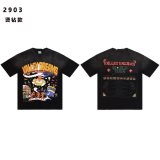Cross-border foreign trade American vintage street retro trendy brand Japanese cartoon short-sleeve men's hip-hop printed T-shirt