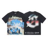 New Summer Arrival: GOD Fashion High Street Vintage Washed Distressed Short Sleeve Rock Band Print Loose Fit T-Shirt