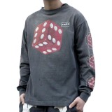 Hip-hop SAINT MICHAEL ICON new vintage graffiti loose-fit round-neck long-sleeve T-shirt for men and women
