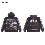 25 Cross-border Trendy American Retro God Classic Print Hooded Sweatshirt for Men and Women, Pure Cotton, High Quality, Loose Fit