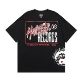 25ss Cross-Border Foreign Trade Hellstar American Trend High Street Retro Print Summer Loose Short-Sleeve T-Shirt Unisex