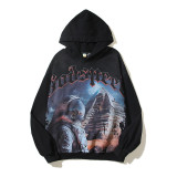 Godspeed Cross-Border 25ss Fall/Winter New Direct Print Washed Vintage Pure Cotton Hip-Hop American Style Hoodie Sweatshirt