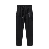 Trapstar's new rainbow gradient letter tiger head embroidery unisex hooded sports sweatshirt and jogger pants set