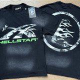 American trendy high street Hellstar men's and women's heavy washed distressed loose vintage short-sleeve T-shirt