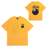 Original label one-piece dropshipping trendy brand STU West short-sleeve T-shirt with dice, black eight, ice cream designs, basic American style couple's wear for summer