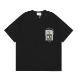 Cross-border Casablanca summer new style Casablanca LOGO printed unisex loose short-sleeve T-shirt trendy