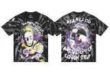 25ss American fashion high street COUGH SYRUP 3D white ink direct print rhinestone high street loose double yarn short sleeve t-shirt for men
