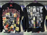 Cross-border foreign trade wholesale American fashion Godspeed double-thread pure cotton printed round-neck short-sleeve T-shirt for men and women