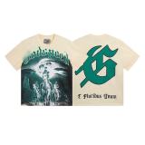 Cross-border foreign trade American fashion high street skull rock band washed casual loose short-sleeve t-shirt for men and women
