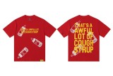 Cross-border high-quality  THAT'S A AWFUL LOT OF COUGH SYRUP  short-sleeve pure cotton round-neck T-shirt for men