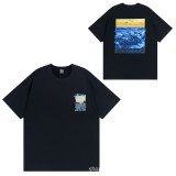 Dropshipping trendy brand short-sleeve T-shirt with dice lettering, basic style, American-style couple's summer outfit