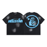 25ss cross-border foreign trade HELLSTAR American-style trendy brand high street vintage washed distressed short-sleeve unisex T-shirt