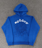 Overseas original heavyweight 450G thick fleece hoodie with foam-printed spider design for men and women Sp5der hoodie